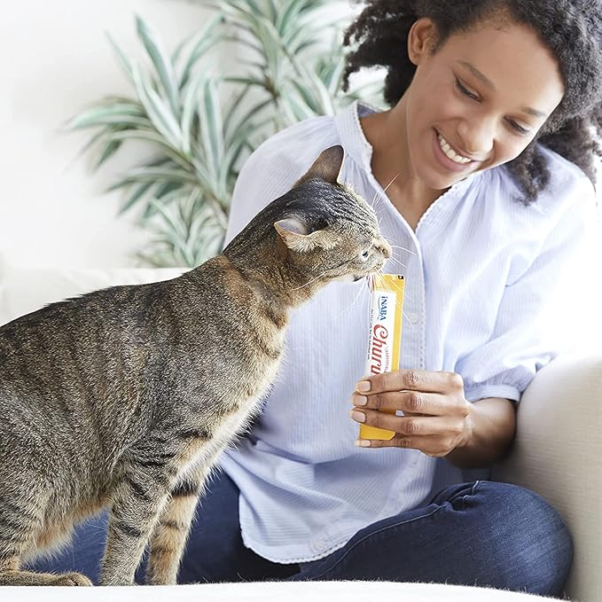 Churu Lickable Creamy Purée Cat Treats 3 Flavor Variety Pack of 24 Tubes
