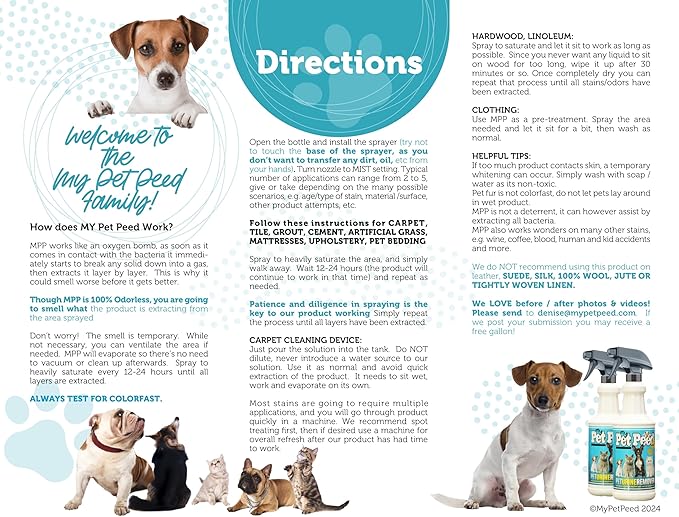 My Pet Peed 32 oz Spray (2 Pack) Pet Stain & Complete Odor Eliminator