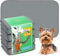 FXW Washable Pee Pads for Dogs, Puppy Pads with Super Absorbent, Specifically Designed for 24inch Cages, 17" x 23" Rectangle, Gray, 4 Packs