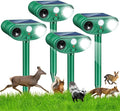 2026 Solar Ultrasonic Racoon Fortress Pro, Deer Cat Repellent Devices Animal Repeller Squirrel Rabbit Deterrent Outdoor with Motion Sensor&Flash Light to Scare Dog Skunk Out of Garden Yard(4Pack)