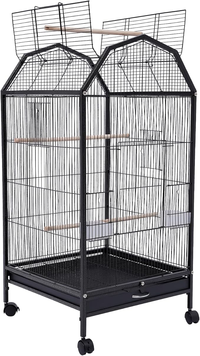Birdcages,Heavy Duty Pet House,Large Bird Cage,Parrot Birdcage,Skylight Design,Anti-Escape Cage Door,for Cockatiel, Sun Conure, Green Cheek, Senegal, Meyer'S, Red-Bellied
