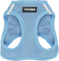 Best Pet Supplies Voyager Step-in Air Harness - All Weather Mesh, Reflective, No Pull Harness for Dogs, Cats - Secure with Hook & Loop Fastener, Buckle, Double D-Rings - Baby Blue, XS