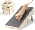 Dog Ramp for Couch & Bed, 2-in-1 Dog Stairs for Small Dogs & Cats, 11.81'' Indoor Pet Ramp with 23°Gentle Slope, Non-Slip Felt, Joint Protection for Senior & Injured Pets, Sturdy Ottoman-Style Design