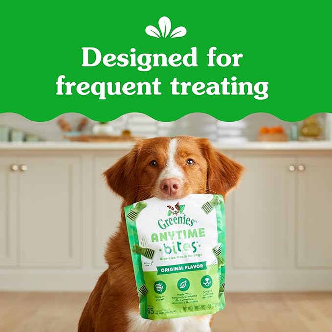 Greenies Anytime Bites Dog Treats, Blueberry Flavor, Dog Training Treats, 24 oz. Bag