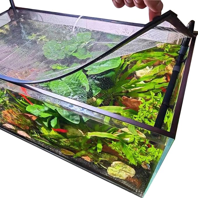 Magnetic Aquarium Anti-Jumping net Cover mesh to Protect Fish Jumping Out of Fish Tank