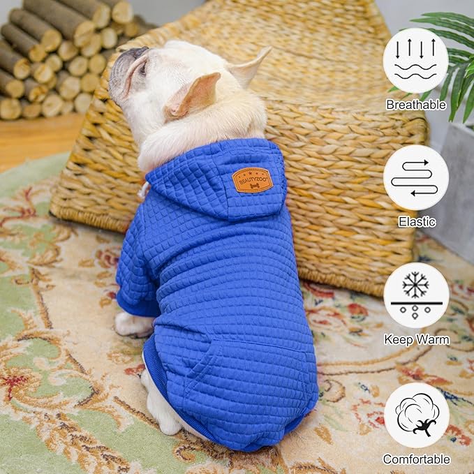 BEAUTYZOO Dog Sweaters for Extra Large Dogs Girl Boy, XXXL Dog Hoodie with Pocket & Leash Hole, Soft Warm Waffle-Like Laminated Cotton Pet Clothes for Cold Weather, Doberman Great Dane Sweatshirt, 3XL
