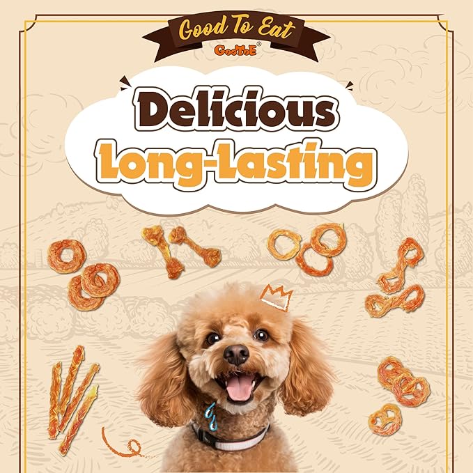 Gootoe Turkey Tendons for Dogs –All-Natural, Hypoallergenic Dog Treats, Rawhide Alternative, Long Lasting Puppy Chews, Healthy Dog Treats for Medium Breeds, Sliced (M), 3 oz Pack (85 g)