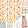 33.5" Cat Wrap for Grooming, Maximum, Self-Adherent Soft Cat Blanket for Nail Clipping, Anti-Bite-Scratch-Escape Calming Wrap, Cats Burrito Swaddle for 6-18 lbs (Orange Kitten, XX Large)