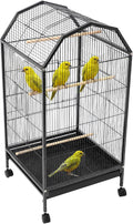 37-inch Iron Standing Parrot Parakeet Flight Bird Cage Bird Cage Birdcage with Rolling Stand for Small Parrot Sun Parakeet Green Cheek Lovebird Budgie Finch Canary
