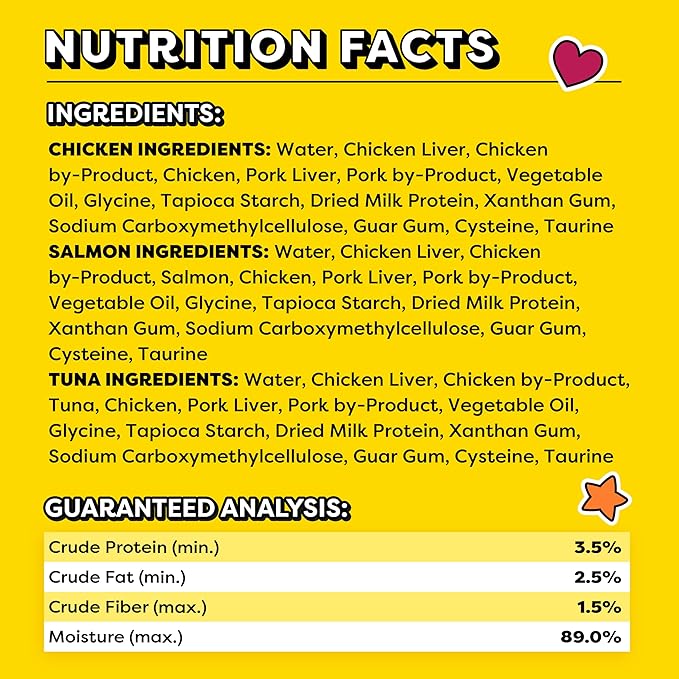 Temptations Creamy Puree Squeezable Lickable Cat Treats, Wet Cat Treats with Chicken, Salmon, and Tuna Variety Pack, 0.42 oz. Tubes, 24 Count, Pack of 3 (72 Total)