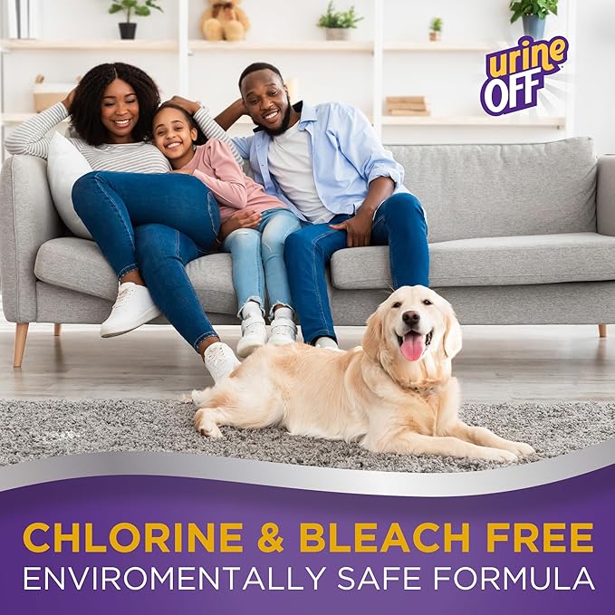 Urine OFF Puppy & Dog Odor & Stain Remover| Fresh Scent Carpet Cleaner Spray | Bio Enzymatic Stain & Urine Odor Remover | Pet Safe Cleaner | 16 oz.