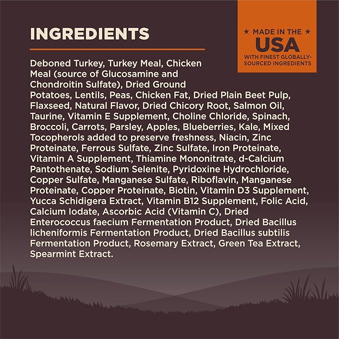 Wellness CORE Adult Dry Dog Food, Grain Free Kibble, Natural, High Protein, Turkey and Chicken Recipe, 35 lb Bag