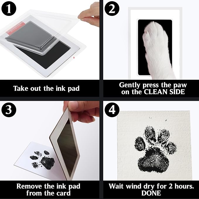 8.6'' Pet Memorial Shadow Box, Natural Collar Holder Picture Frame, Paw Print Kit, Dog Wooden Sculpture, Pet Hair Fur Jar, Cat Memorial Keychain, Dogs Sympathy Card, Gift for Pet Lovers PSD-4N