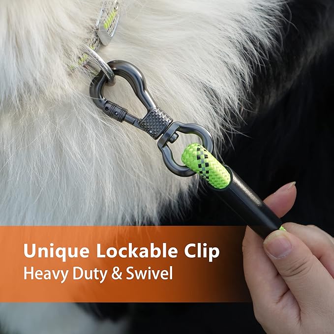 NTR 3FT Heavy Duty Dog Leash with Swivel Lockable Hook and Comfortable Padded Handle, Orange Rope Dog Leash for Small Medium Large Dogs Training, Playing, Camping, or Backyard