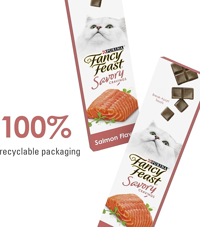 Purina Fancy Feast Limited Ingredient Cat Treats, Savory Cravings Salmon Flavor - 9 oz. Box