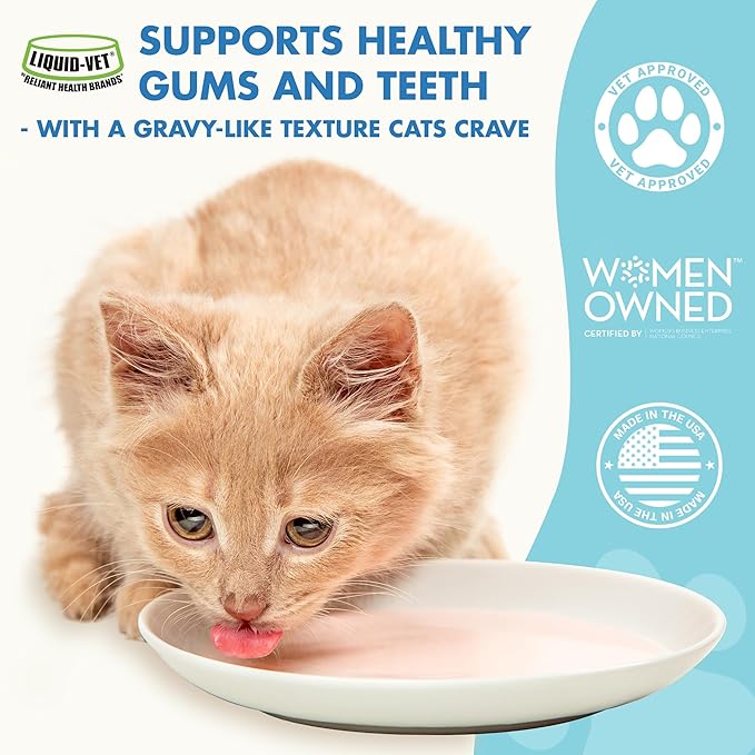 LIQUID-VET Ultimate Cat Teeth Cleaning for Comprehensive Dental Care SPECIFICALLY Formulated for Cats: Freshen Bad Breath Solutions for Superior Cat Oral Hygiene and Pet Dental Health