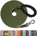 NTR Heavy Duty Large Dog Leash, 30FT Reflective with Swivel Lockable Hook and Comfortable Padded Handle, Puppy Leash for Walking, Hunting, Camping, Backyard for Small Medium and Large Dogs