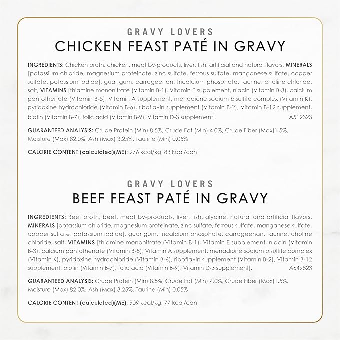 Fancy Feast Purina Gravy Lovers Variety Pack Feast Pate in Wet Cat Food Gravy - 4.5 lb. Boxes, 1 Count (Pack of 48)