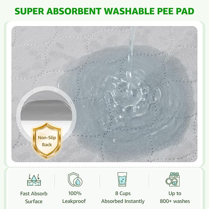 Dog Grass Pad with Tray, 45”×29” Large Dog Litter Boxes with Artificial Grass, Reusable Washable Pee Pads for Dogs, Indoor Outdoor Pet Toilet Puppy Training Potty for Balcony