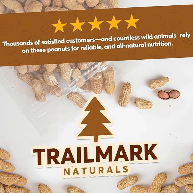 2 LB - Raw Peanuts For Squirrels, Raw In Shell Peanuts For Birds and Wildlife- Squirrel Food, Wild Bird Seed - Grown in The USA