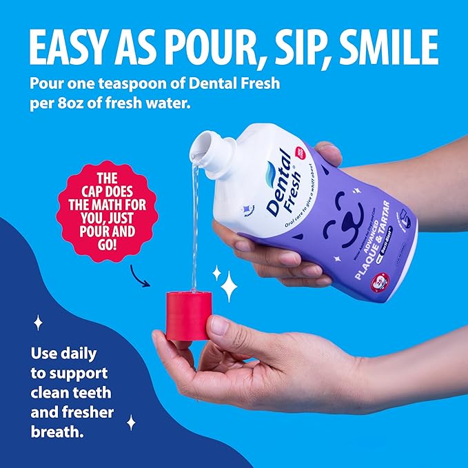 Dental Fresh Water Additive for Dogs and Cats, Advanced Formula, 8 Fl Oz, Plaque & Tartar Daily Oral Care
