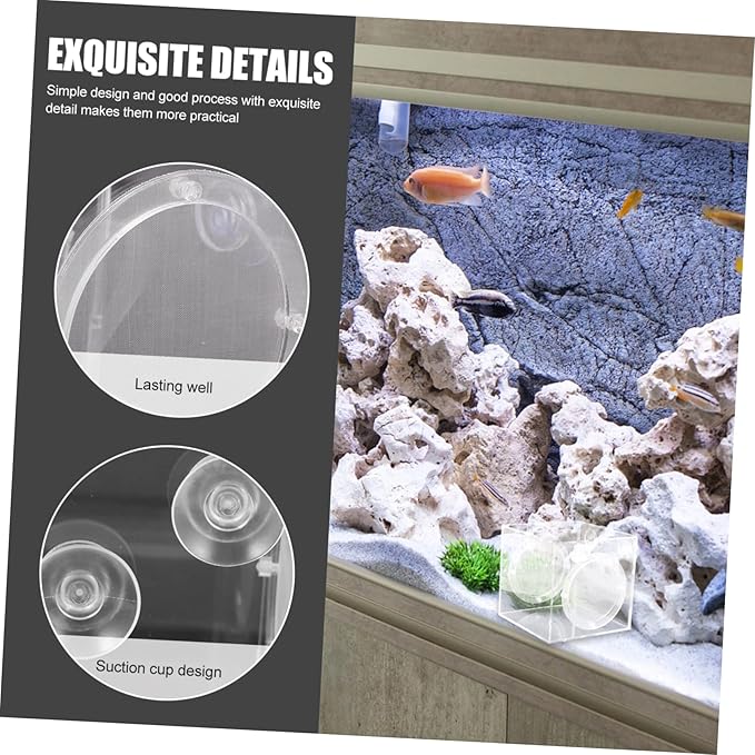 Kisangel Fish Breeding Box Acrylic Isolation Tank for Aquatic Fry Easy to Install Cups Fish Tank Accessory for Newborn