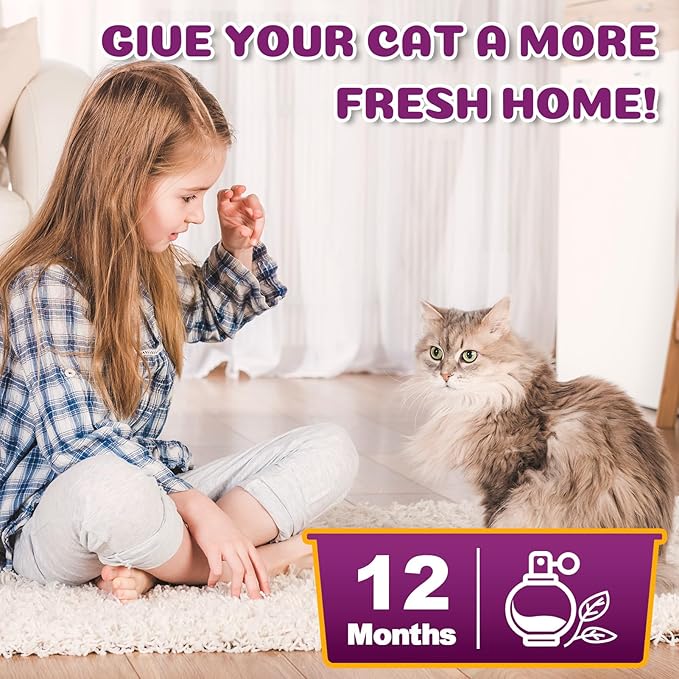 Cat Litter Refill Bags Compatible with Genie Easy Roll Litter Bin, Long Lasting Cat Bag, 7-Layer Odor Control, Leak-Proof & Easy-Tear Design, Extra Waste Refills Bag 2 Rolls - 50 Bags