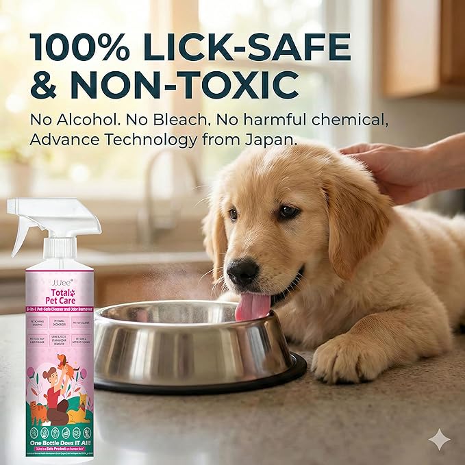 No-Rinse Dog Paw Cleaner & Pet Cleaning Spray for Dogs & Cats – Cleans Coat, Eyes & Ears, Hot Spot – Daily Cleaner for Pet Messes, Stains & Pet Odor Remover – No Harmful Chemicals (3L)