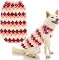 Gooby - Stretch Fleece Vest, Pullover Fleece Vest Jacket Sweater for Dogs, Argyle Pink, X-Large