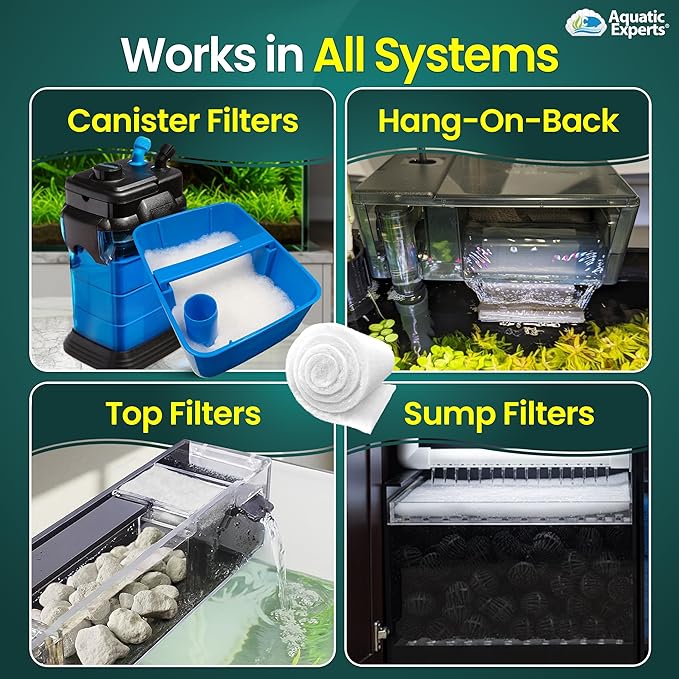 Aquatic Experts Aquarium Filter Floss for Fish Tank Filters - FilterFirst Aquarium Filter Pad - Media Roll for Crystal Clear Water, 3/4" - 1" Thick (18 Inch Wide, 72 Inch Long)