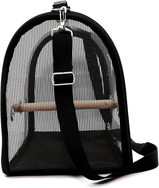 VIDECOR Pet Birds Bag, Lightweight Bird Carrier PVC Transparent Travel Cage Foldable Ventilation Pet Bird Travel Backpack Breathable Bird Travel Cage Portable Travel Bird Cage,C