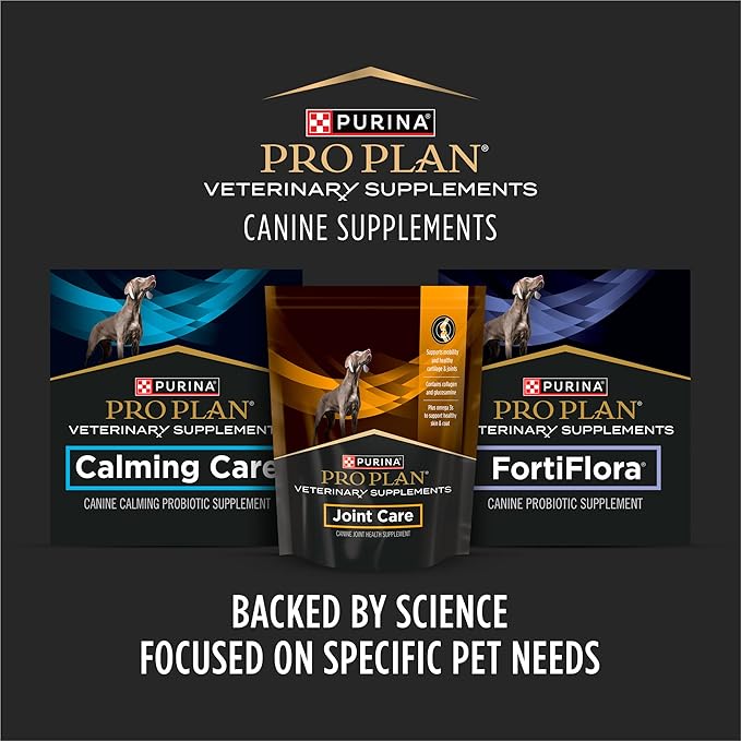 Purina Pro Plan Veterinary Small Breed Dog Joint Care Supplement with Glucosamine, Chondroitin, and Collagen to support Hip and Joint Health – 30ct Pouch
