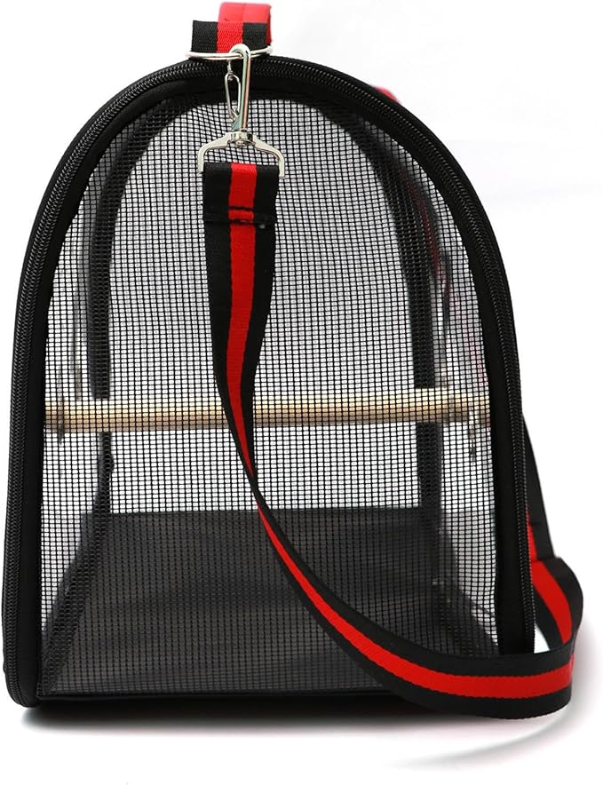 VIDECOR Pet Birds Bag, Lightweight Bird Carrier PVC Transparent Travel Cage Foldable Ventilation Pet Bird Travel Backpack Breathable Bird Travel Cage Portable Travel Bird Cage,B