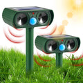 Solar Ultrasonic Animal Repeller Outdoor Deer Repellent Devices with Motion Sensor Waterproof Animal Deterrent Devices to Scare Cat Dog Squirrel Rabbit Raccoon Skunk Repellent for Yard Garden Lawn