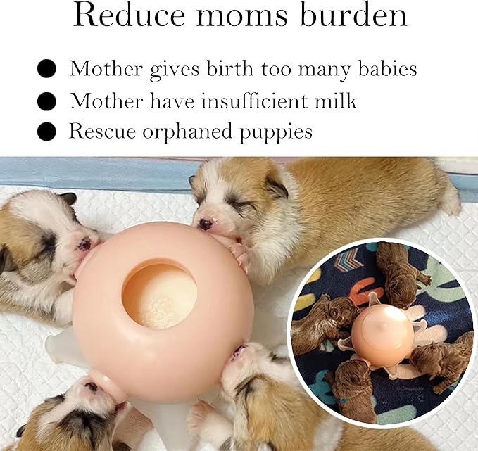 Puppy Milk Feeder Nursing Station feeders for Multiple Puppies Milk replacer Dongdong pet L Size(Medium Dog)