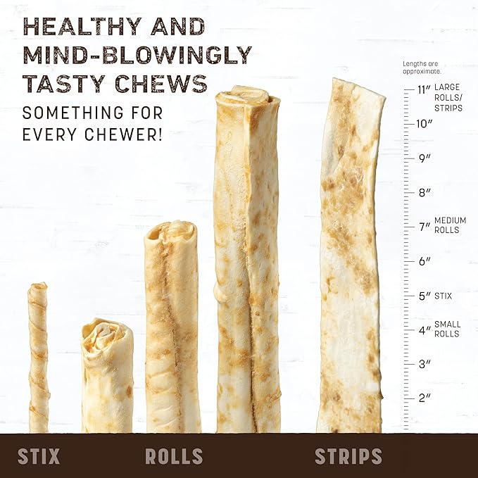 Earth Animal No Hide Chews - Long Lasting Rawhide Free Medium Dog Chews Rolls, Chicken - 3 Count Value Pack