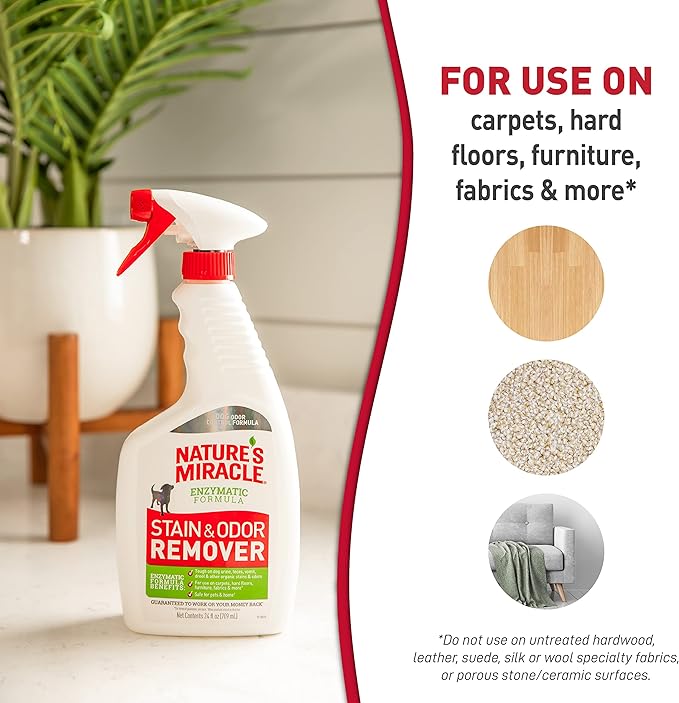 Nature's Miracle Dog Stain and Odor Remover, Everyday Mess Enzymatic Formula, 24 fl oz