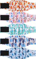 5 Pack Dog Diapers Male Reusable, Premium Belly Bands for Dogs, High Absorbing Male Dog Pee Wraps for Doggie in Incontinence or Excitable Urination,Squirrel L