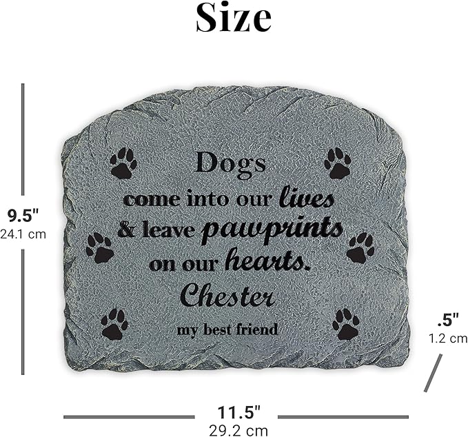 Let's Make Memories Personalized Pet Memorial Marker - Cat - Resin Sympathy Garden Stone