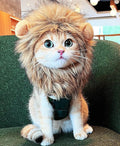 Lion Mane Wig for Cat,Cat Costume,Puppy Costume,Funny Pet Costumes for Halloween Christmas, Funny Pet Clothing Accessories (Large, Dark Brown)