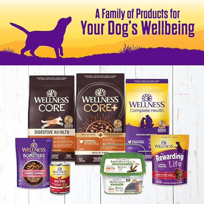 Wellness Complete Health Stew Adult Canned Wet Dog Food, Grain Free, Natural, Venison and Salmon Recipe, 12.5 oz, Pack of 12 Cans