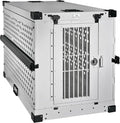 Heavy Duty Fully Collapsible Powder-Coated Aluminum Dog Crate - Large (White)