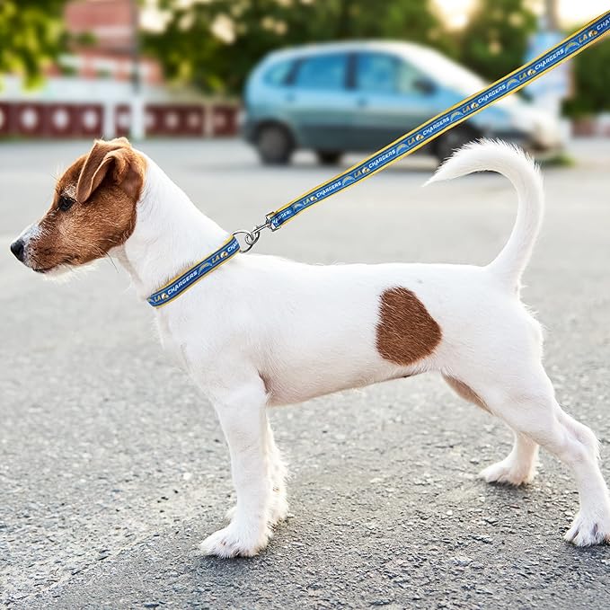 NFL PET Los Angeles Chargers Dog Leash, Large Football Team Leash for Dogs & Cats - Shiny & Colorful, Licensed by The NFL