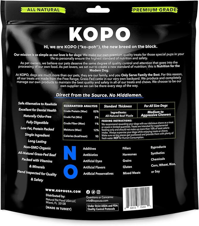 Kopo Dog Braided Bully Sticks 7 inch - Regular Size, 7 Pack - Chew Sticks - 100% All Natural Beef Pizzle, One Ingredient Treats - More Protein Than Collagen Sticks - Long Lasting Dog Treats
