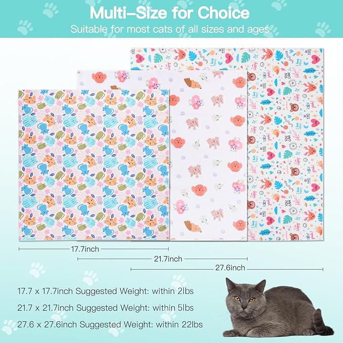17.7" Cat Grooming Wrap, Cat Wrap for Cutting Nails, Self-Adherent Fabric Wrap for Cats, Anti-Scratch, Anti-Escape, Multifunctional Swaddle Wrap Pet Tool (Panda, Medium)