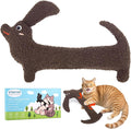 Refillable Catnip Toy for Cats - 13.77 Inch Large Cat Kicker Toy for Indoor Kittens, Crinkly Sound Interactive Kitty Toy Teeth Cleaning Fun