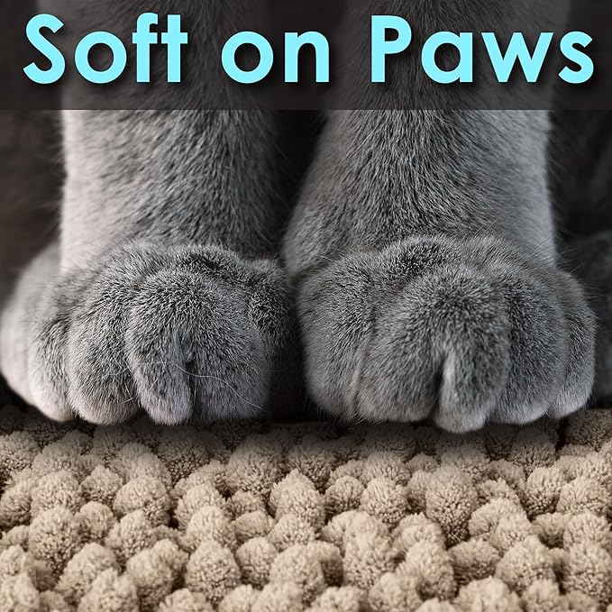 CatGuru Cat Litter Mat, Medium, Extra Large, XXL, Waterproof Litter Box Mat, Non Slip Kitty Litter Mat, Machine Washable Litter Trapping Mat, Soft Litter Tray, Cat Stuff (XXL, Sand/Heavy-Duty)