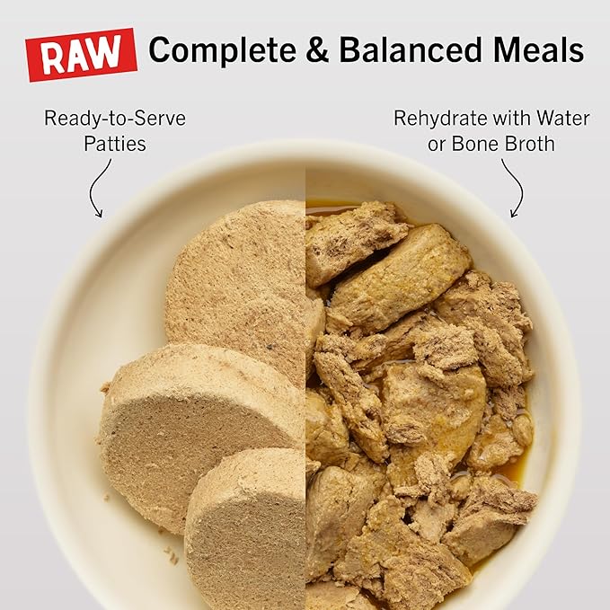 Stella & Chewy's Freeze-Dried Raw Dinner Patties - Simply Venison Recipe - High Protein Grain-Free Puppy & Dog Food - Perfect For Picky Eaters - 25 oz