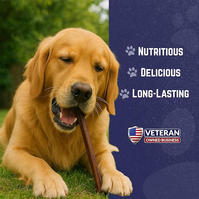 Devil Dog Pet Co. Bully Sticks – 6 Inch, 25 Pack, Standard Sized Dog Chews, 100% Natural, Single Ingredient, Free-Range Grass-Fed Beef – Long Lasting, Rawhide-Free Treats for Dogs