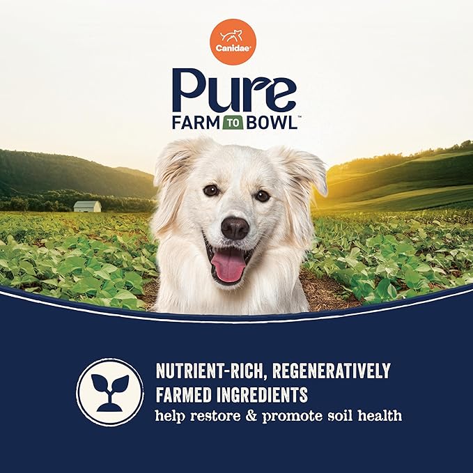 Canidae Pure Farm to Bowl Wild Boar & Garbanzo Bean, Grain-Free Dry Dog Food, Adult, 4lb